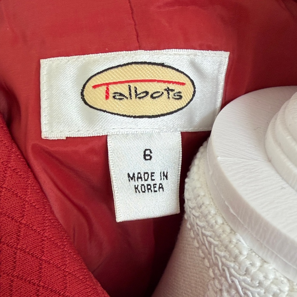 Talbots Vibrant Red Blazer - Picture 2 of 8